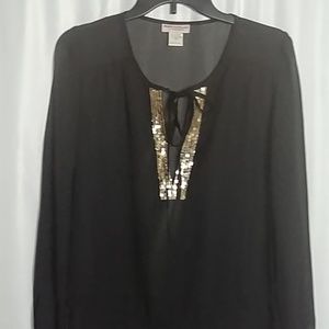 MeghanNoland Losangeles Black Sheer Blouse